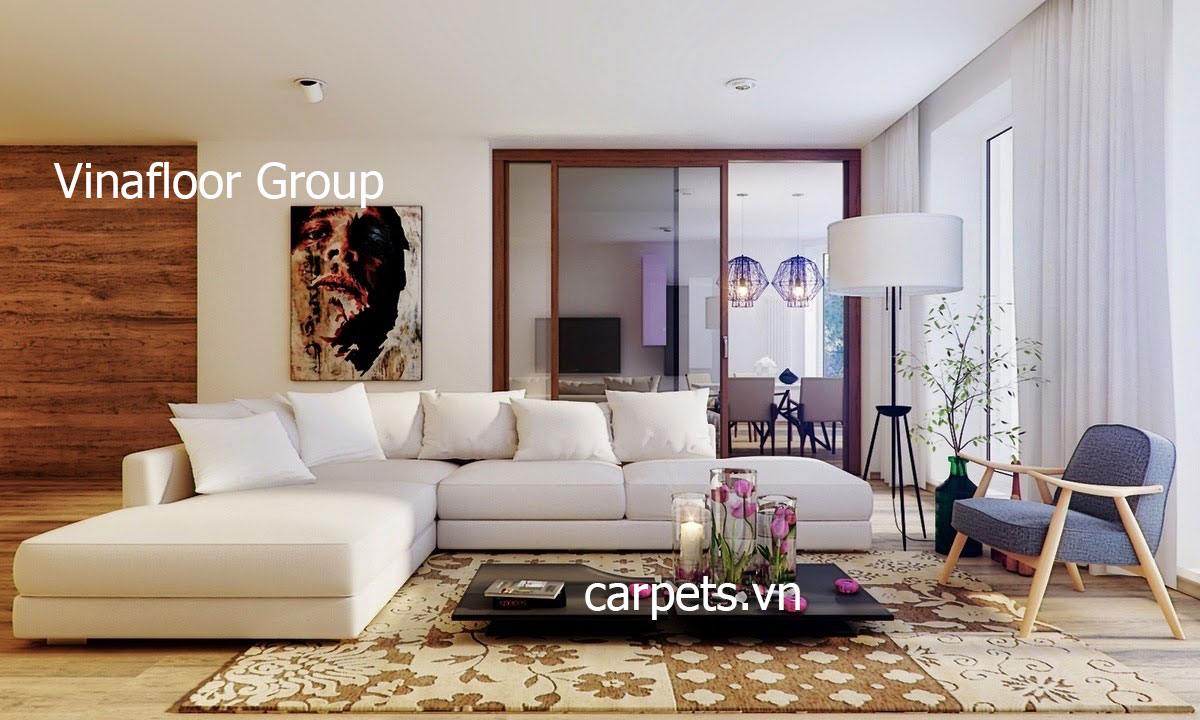 Nên dùng loại thảm lót sàn nào cho phòng khách nhà bạn?